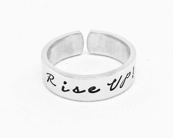 Rise Up! Hamilton Inspired Cuff Ring - Musical Broadway - Gift Under 20