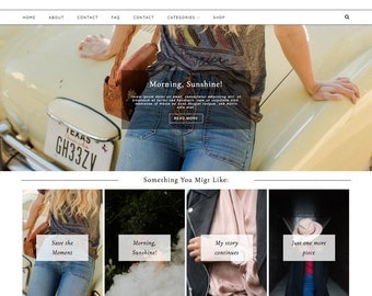 Wordpress Theme "Marseille" | Responsive Magazine Style Layout Premade Blog Design Template
