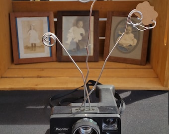 Vintage Polaroid Camera Photo Business Card Holder