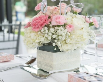 Silver Table Numbers, Wedding Table Number, Centerpieces, Winter Wedding, Wedding Decoration, Table Number Wedding