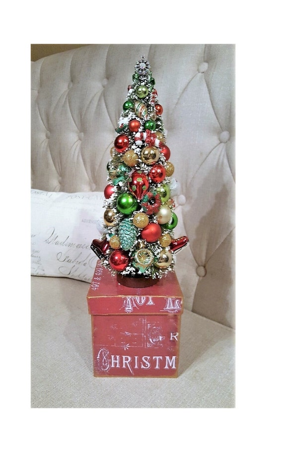 Large Bottle Brush Tree Christmas Decoration Holiday Decor