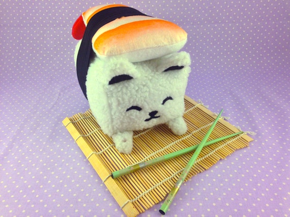 cat sushi plush