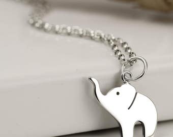 Elephant Necklace - Sterling Silver Elephant Jewellery - Sterling Silver Jewellery - UK Jewellery - Elephant Lover Gift
