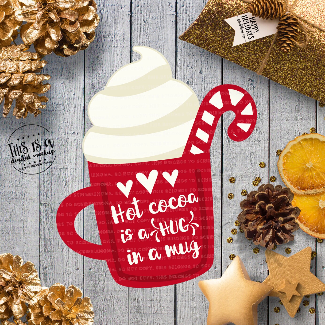 Download Hot Chocolate svg Hot Cocoa svg Hug in a Mug svg Christmas