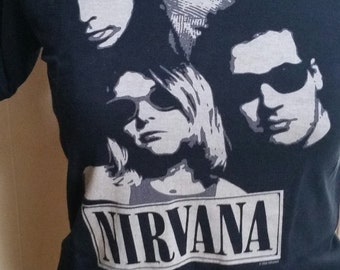 NIRVANA Rock Band T-Shirt - Youth/Junior Size (M) Medium or Adult Size (XS/S) Extra Small/Small - 100% Cotton