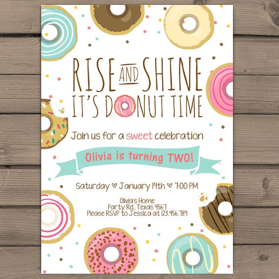 Donut Party Invitations 2