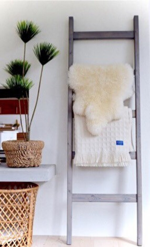 Blanket Ladder Large Rustic Wood Quilt Ladder Weathered