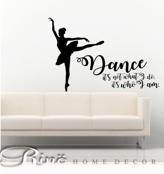 Dance Wall Decal Dance Decal quotes Dancer silhouette