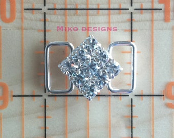 1 inch Rhinestone Bikini Connector (Crystal or Crystal AB)