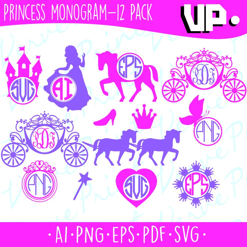 Download Princess Svg Princess Carriage Monogram Svg Princess