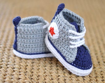 NEW! Crochet Pattern Baby Sneakers Easy Baby Bootie Pattern Photo Tutorial Improving Beginner PDF Instant Download