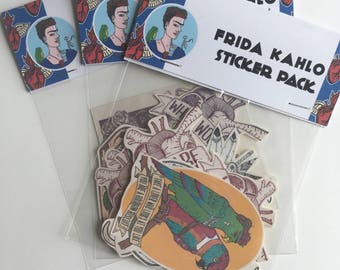 FRIDA KAHLO sticker pack, Original Illustration, Day of the dead stickers