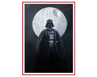 FREE SHIPPING, Darth Vader on canvas, star wars art, painting original, star wars painting, star wars, Darth Vader art, Darth Vader painting