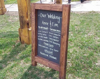 Chalkboard Easel - Rustic Country Decor