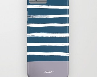 CARCASA DE RAYAS - azul y lila • Iphone 6/6S • Iphone 7 • Iphone 5/5S/Se
