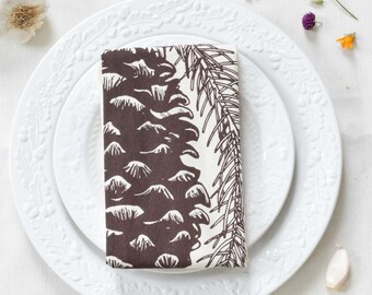 Pine Cone Tea Towel - Flour Sack Towel - Woodland Kitchen Decor - Cotton Dishcloth - Tea Towels - Tea Towel Flour Sack - Kitchen Towels