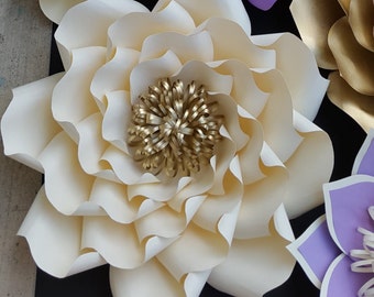 Paper flower template, paper flower pattern, DIY paper flower, large paper flower pattern, paper flower tutorial, flower backdrop DIY,
