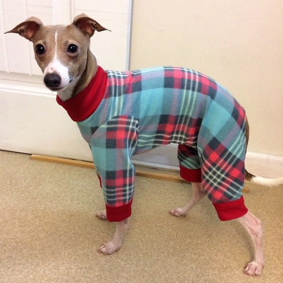 Dog Pajamas. Italian Greyhound Pajamas.Sweet Plaid