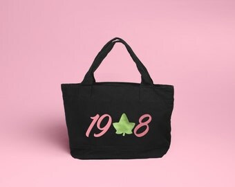 Pink & Green 1908 Ivy Tote - AKA Sorority Bag
