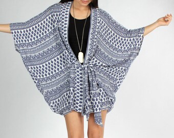 Boho Kimono, Gypsy, Kimono, Kimono Robe, Festival Clothing, Kimono Cardigan, Kimono Coverup, Swimsuit Cover up, Tribal Kimono, Belted Kimono