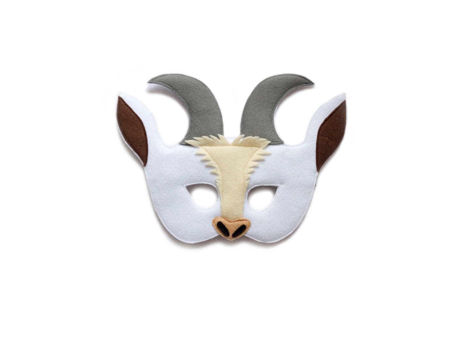 WHITE GOAT Felt Mask Goat mask Kids Farm animal mask adult