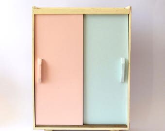 Okwa Dolls Closet | Cabinet | Armoire | Toy Closet | Barbie | Vintage Tiny Furniture