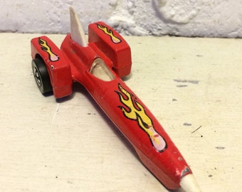 Hot Wheels Evil Knievel Rocket Car 1979 Red Mattel Malaysia Vintage Die-cast Toy Car