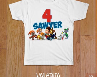 Paw Patrol Birthday Shirt, Birthday Boy Shirt, Paw Patrol Party Supplies, Paw Patrol Iron On Transfer, Digital Download