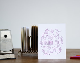 Thank You Floral Greeting Card