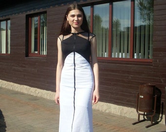 Sleeveless Scoop-Neck Lace Dress "DUETTO"