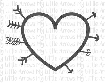 Love Heart Arrow Svg Valentine Svg Arrow Svg By Mylittlearrows