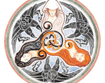 The Morrigan Triple Goddess Celtic Spiral