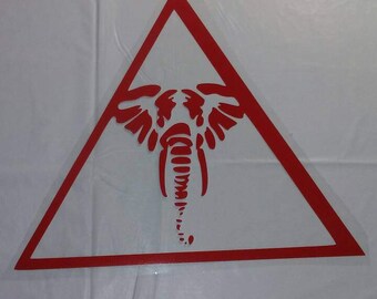 Delta Sigma Theta Elephant Triangle Iron on Decal, Heat Transfer Vinyl Decal, DST Sorority Decal, T-shirt Decal, Sorority Iron on Decal