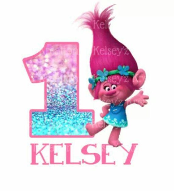 Download Trolls Birthday T-shirt Customizable tshirt pink troll