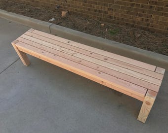 72" Handmade Outdoor Wooden Bench - Outdoor Furniture, Wood Bench, Farmhouse Bench, Patio Furniture, Rustic Bench
