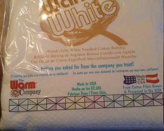Warm & White Cotton Batting: Queen Size