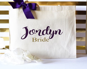 personalized tote bag, Bridesmaid Gift-Wedding Favors, bride tote bag, bridesmaid tote, canvas tote bag, team bride gift, bachelorette gift