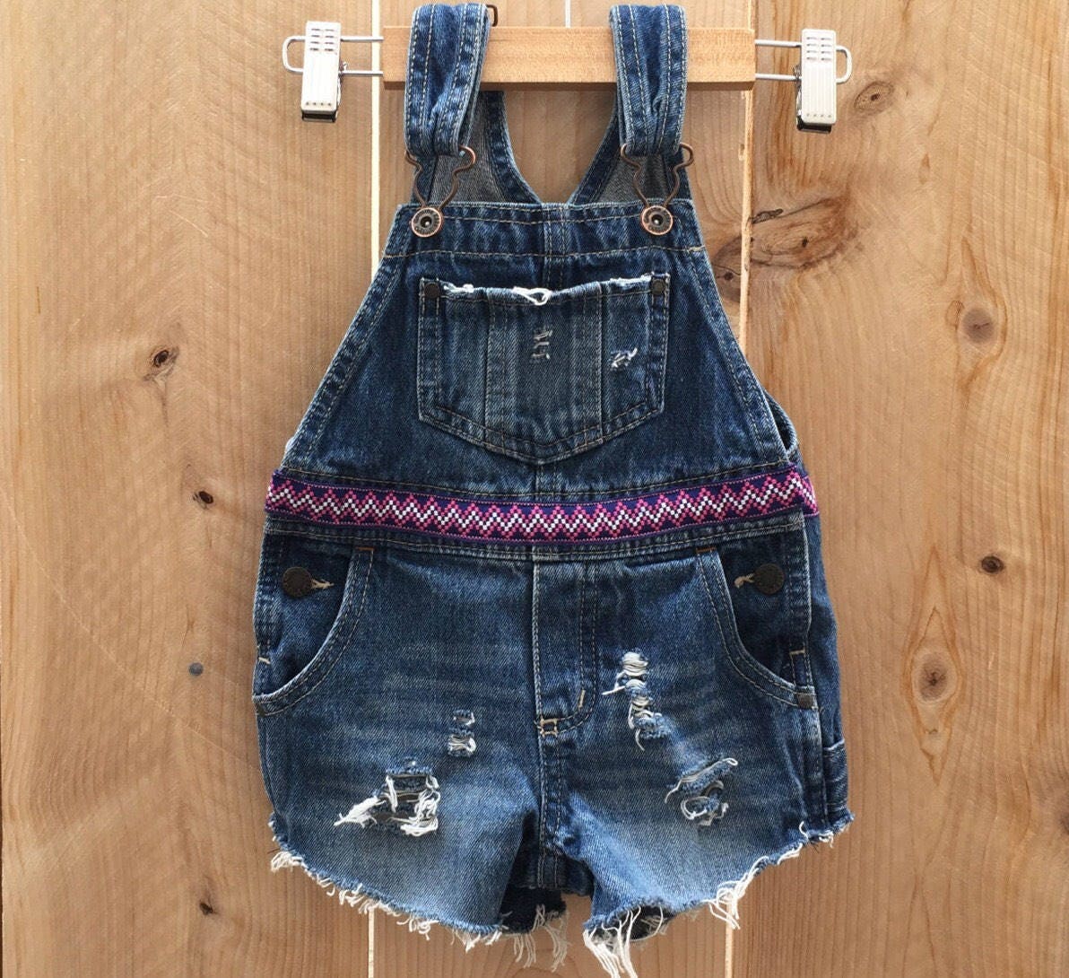 baby girls overall shorts with vintage embroidery trim 18