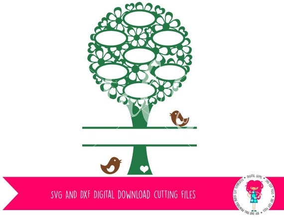Family Tree Blank Tree SVG Cutting File For Cricut Design
