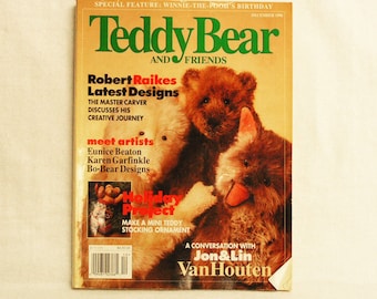 Teddy Bear and Friends Magazine December 1996 Robert Raikes Eunice Beaton Karen Garfinkle Bo Bear Jon Lin VanHouten Holiday Project Stocking