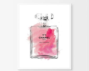 Pink perfume bottle | Etsy