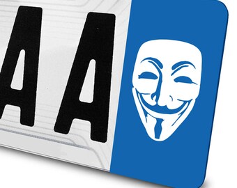 Sticker V for Vendetta for license plates