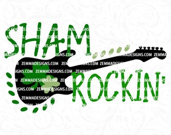 boy st patricks svg, guitar svg, st patricks day svg, st patricks day boy svg, st patricks day, boy svg files, cut file, sham rockin svg