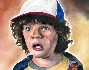 Portrait, Original Art, 8x10 Copic Marker Drawing, Dustin, Stranger Things, Character, Fine Art, Wall Art
