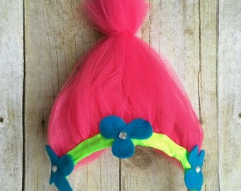 Trolls headband, poppy troll headband, troll birthday headband, poppy headband, poppy troll headband, princess poppy troll headband
