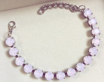 Swarovski Crystal Bracelet in Rose Opal