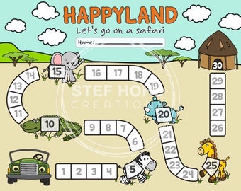 Printable Chore Chart, Reward Chart, Incentive Chart, Safari Chore Game – Happyland