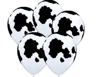 Cow Balloons 11” Cow Print Latex Balloons Helium Quality