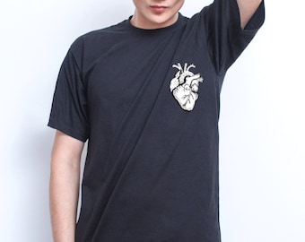 Men's t-shirt | Valentine's day t-shirt | Realistic heart tee | Anatomical heart tshirt | Valentine's gift for him