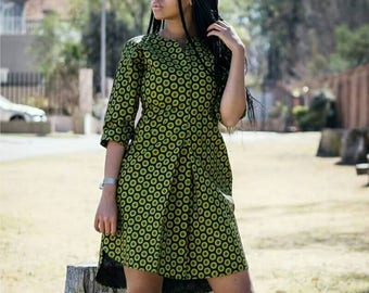 African Print top, shirt dress, Ankara, Ankara dress, African Clothing, Ankara Clothing, ethnic, tribal color dress, summer dress